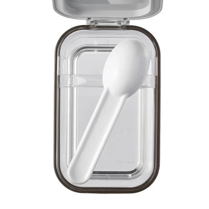 パッキン付き調味料ポット スリム グレー