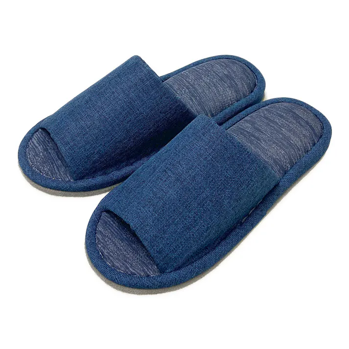 甲もひんやり冷感スリッパ ネイビー 25-27 25SS