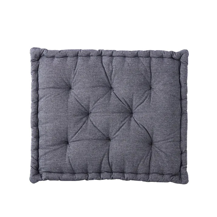 さらっとした手触りのインド綿スクエアペットベッド 50×60cm ブラック