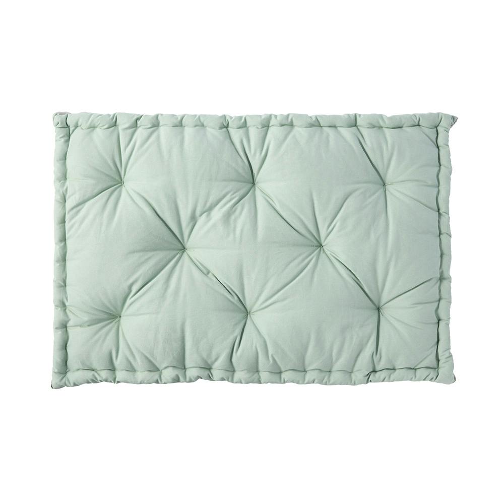 さらっとした手触りのインド綿スクエアペットベッド 60×90cm ミント