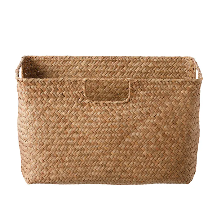天然素材収納バスケット ブラウン
