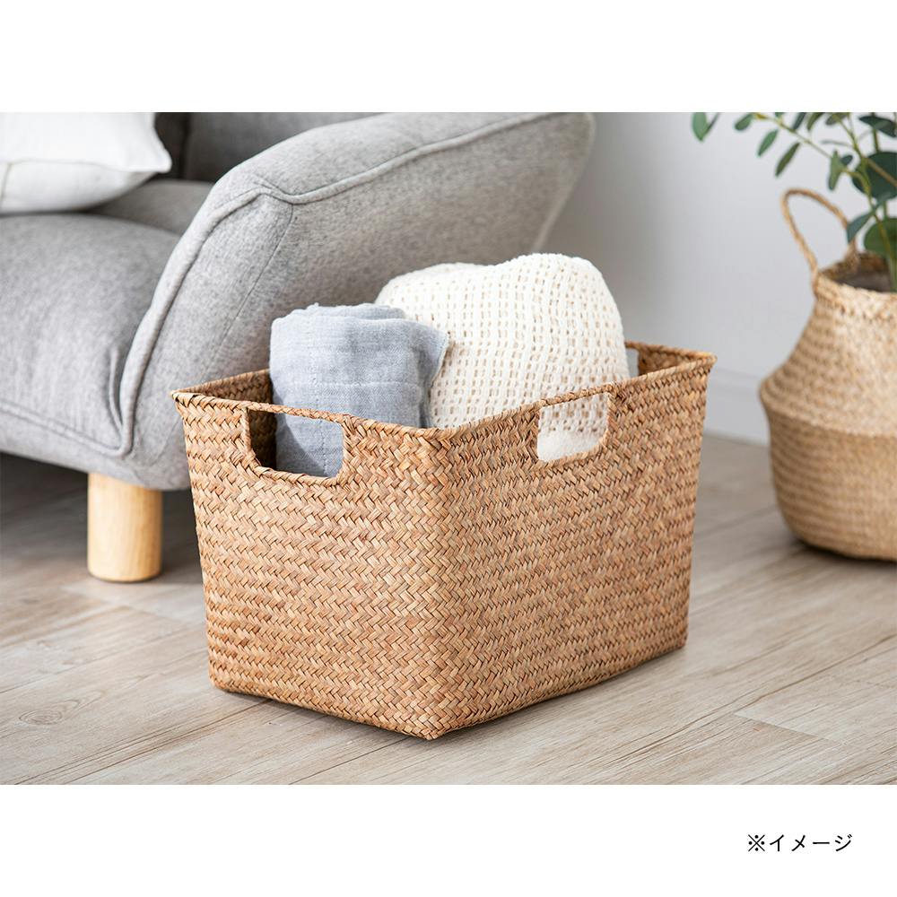 天然素材収納バスケット ブラウン | カラーボックス・インナーボックス