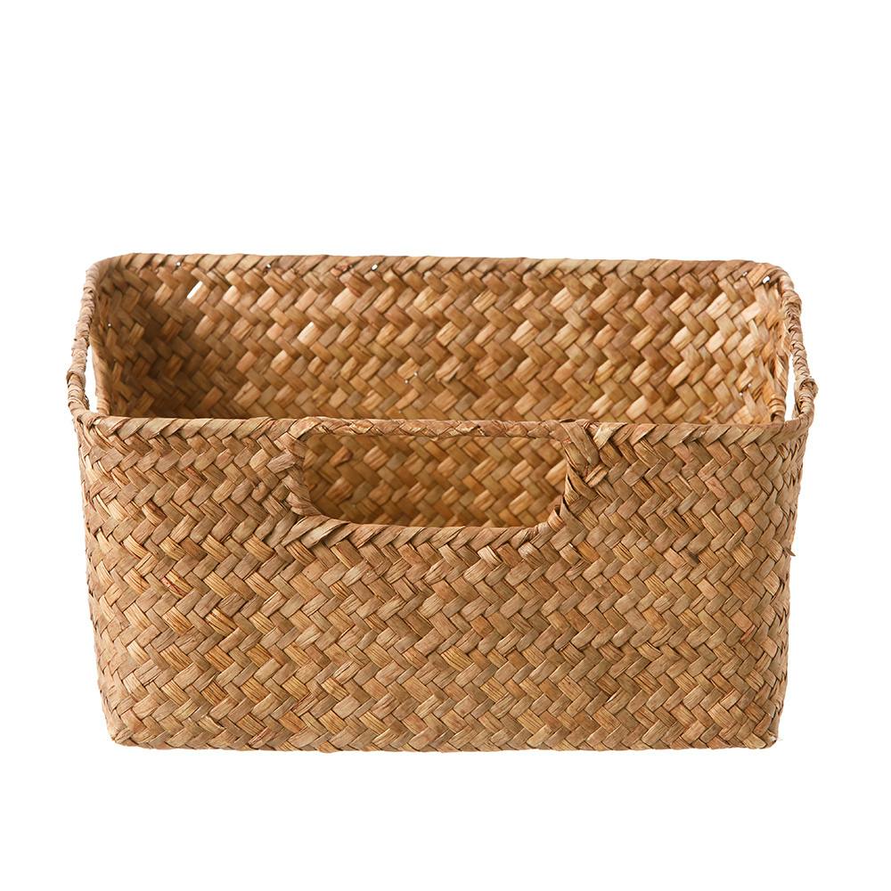 ブラウンの天然素材バスケット 天然素材収納バスケット S ブラウン | カラーボックス・インナー