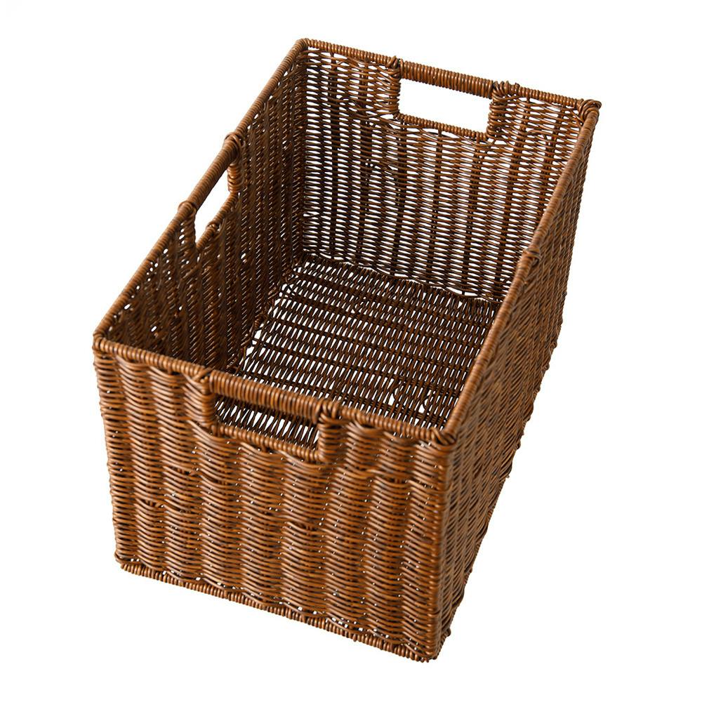 ラタン風インナーボックス ブラウン | カラーボックス・インナー