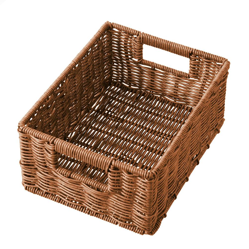 ラタン風インナーボックス ブラウン S | カラーボックス