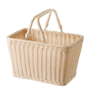 洗えるハンドル付きバスケット