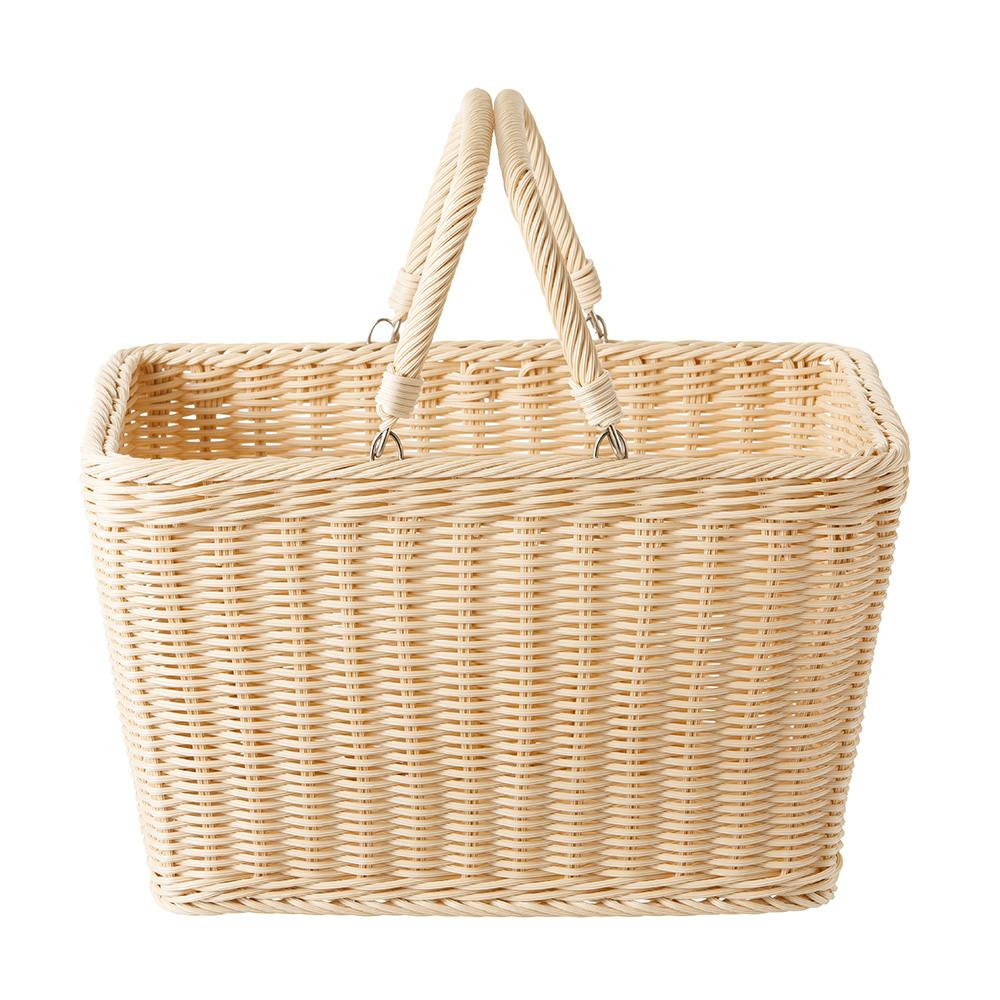 バスケット かご 洗えるハンドル付きバスケット | カラーボックス・インナーボックス