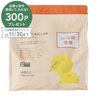 カインズ 薬用炭酸入浴剤 ゆずアソート 40g×66錠(6種類×各11錠)