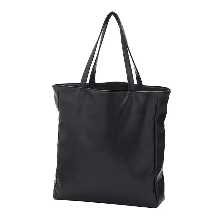 ソフトレザー ミニポーチ付きトートバッグ大