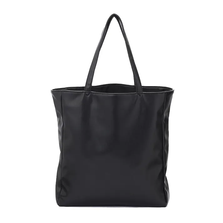 ソフトレザー ミニポーチ付きトートバッグ大