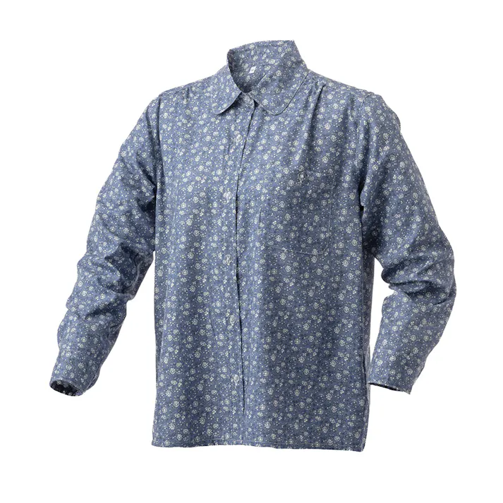 婦人作業着ブラウス LL 花柄