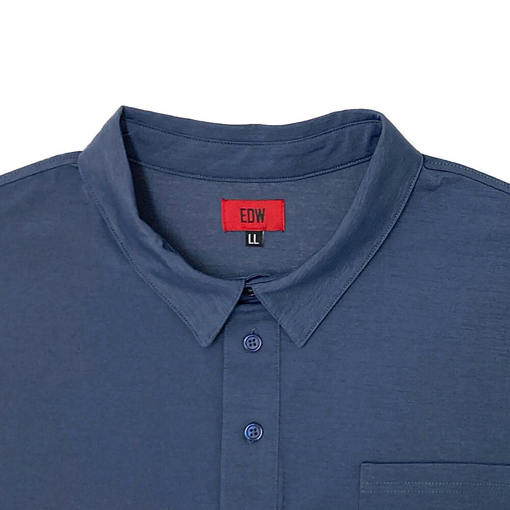EDW ポケ付きポロシャツ 半袖 LL ネイビー | 作業着・作業服