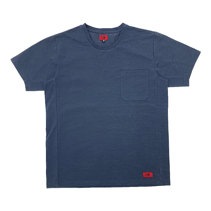 EDW ポケット付きTシャツ 半袖 M ネイビー