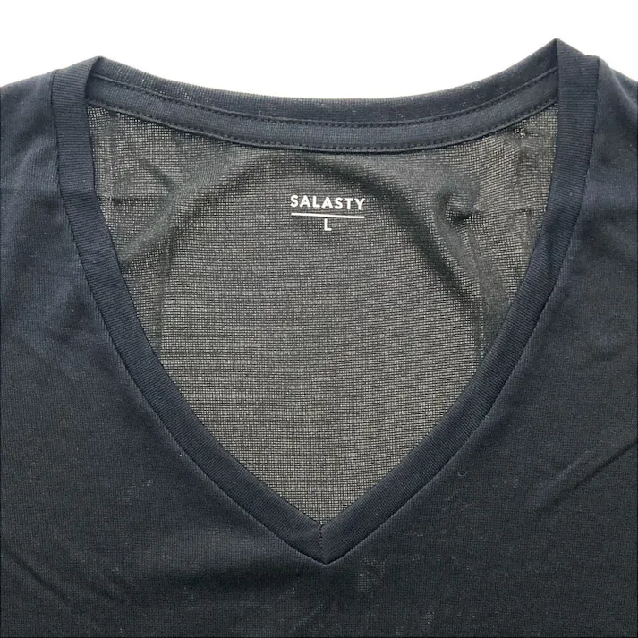 カインズ サラスティキュプラ混インナーTシャツ V首 L ブラック