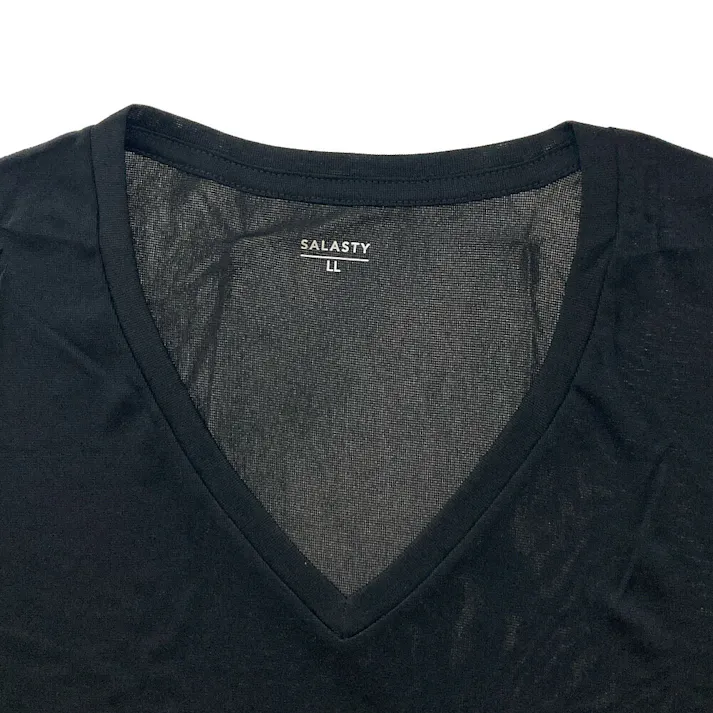 カインズ サラスティキュプラ混インナーTシャツ V首 LL ブラック