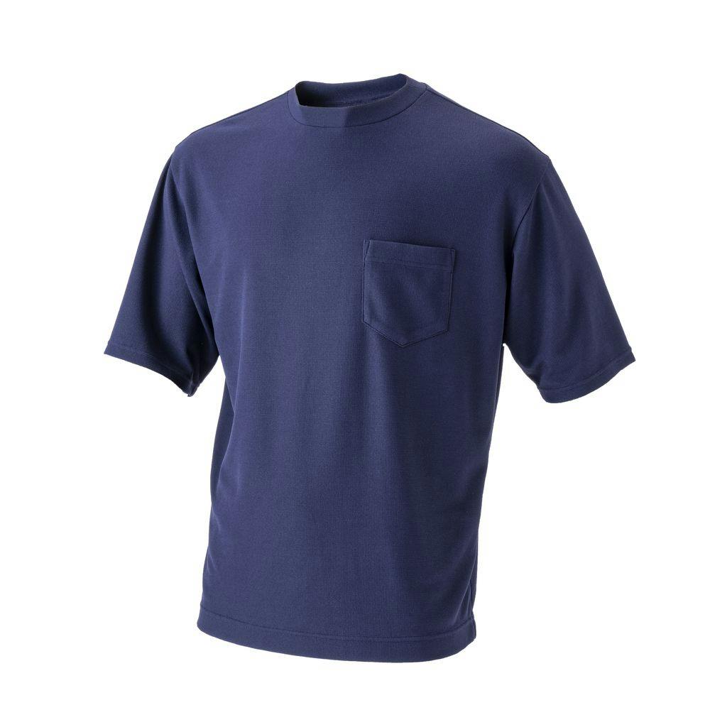 GDポケット付きメッシュTシャツ 半袖 LL ブラック | 作業着