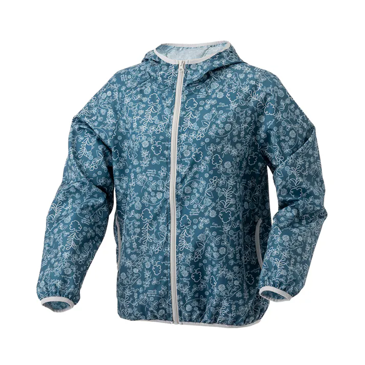 婦人ジップパーカー ターコイズブルー M