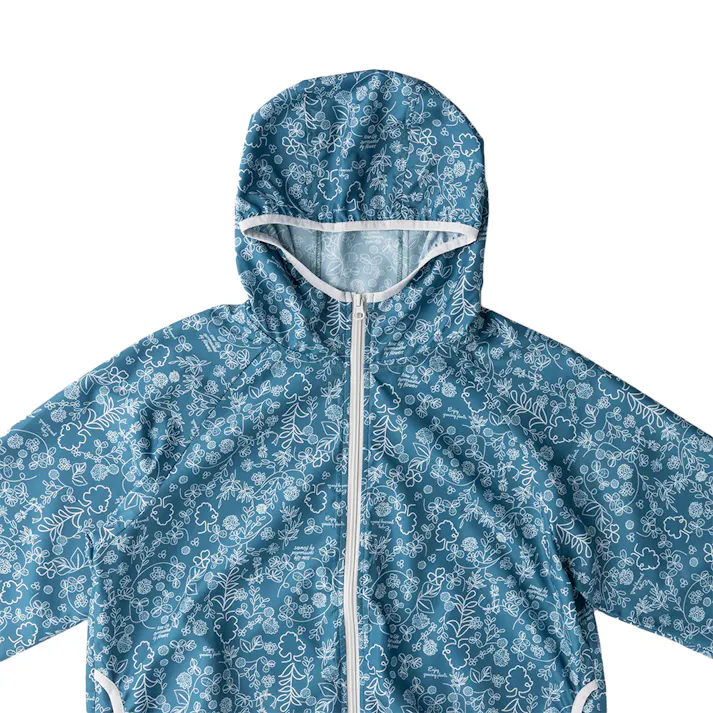 婦人ジップパーカー ターコイズブルー M