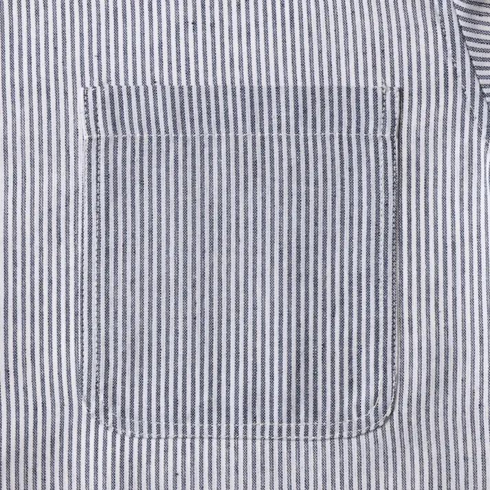 ヒッコリーシャツ 3L ネイビー