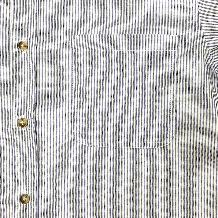 ヒッコリーシャツ 3L ネイビー