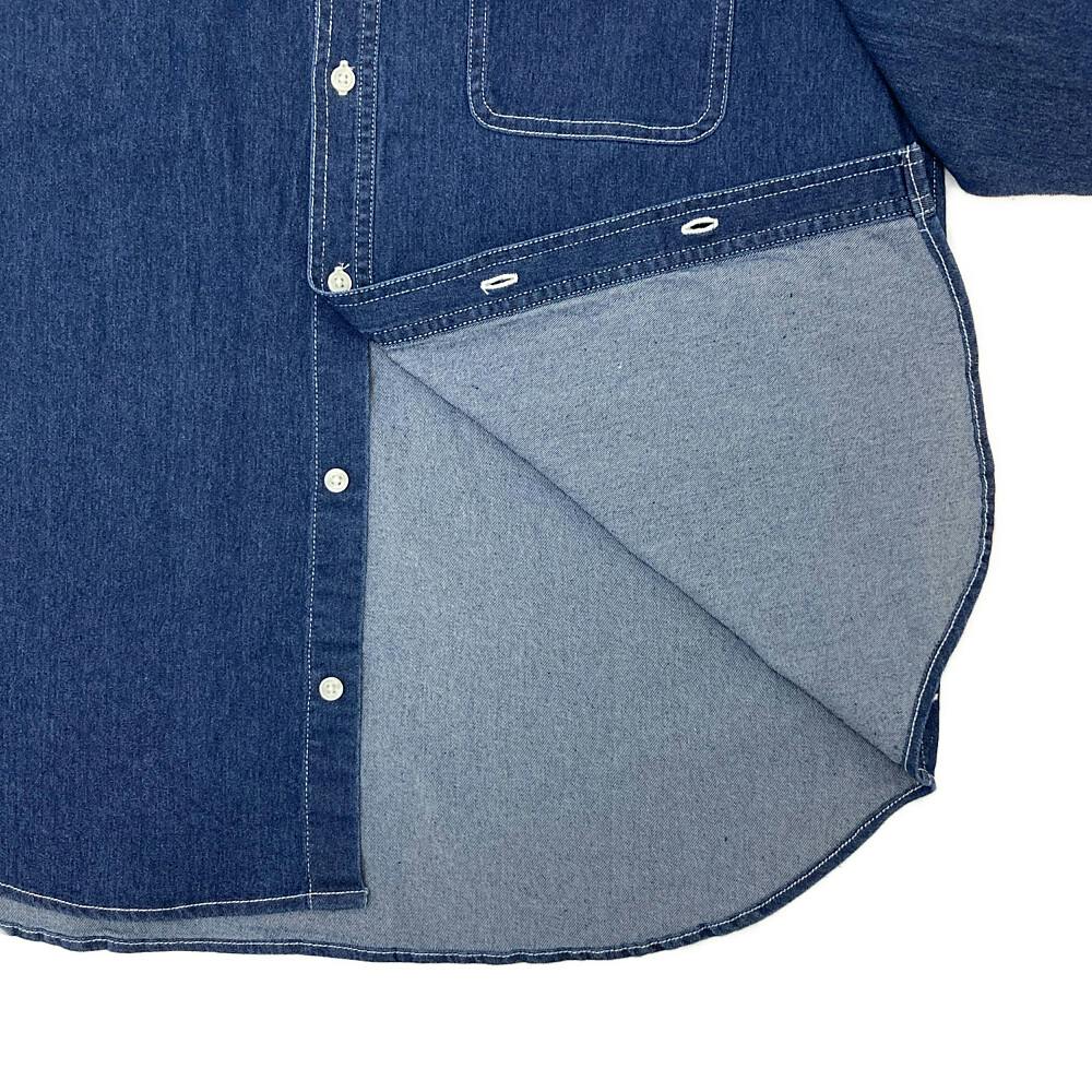 デニムシャツ 3L ネイビー | 作業着・作業服・安全靴 通販