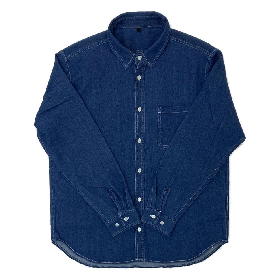 デニムシャツ 3L ネイビー | 作業着・作業服・安全靴 通販