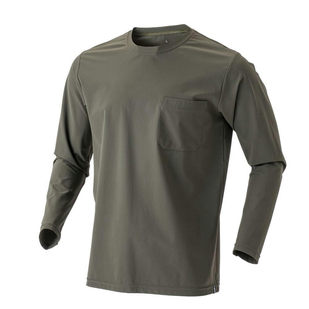 カインズ 2WAYストレッチ Tシャツ 長袖 3L カーキ シャツ・ブルゾン カインズ 2WAYストレッチ Tシャツ 長袖 3L カーキ シャツ・ブルゾン