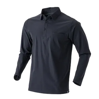 カインズ 2WAYストレッチ ポロシャツ 長袖 ブラック 3L