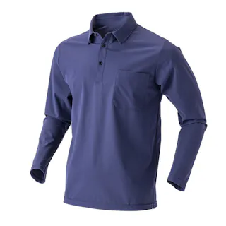 カインズ 2WAYストレッチ ポロシャツ 長袖 ネイビー M