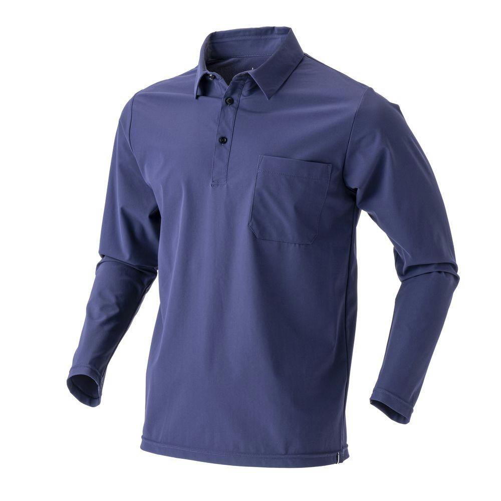 ネイビー コットン ポロシャツ 長袖 カインズ 2WAYストレッチ ポロシャツ 長袖 ネイビー M | 作業着・作業