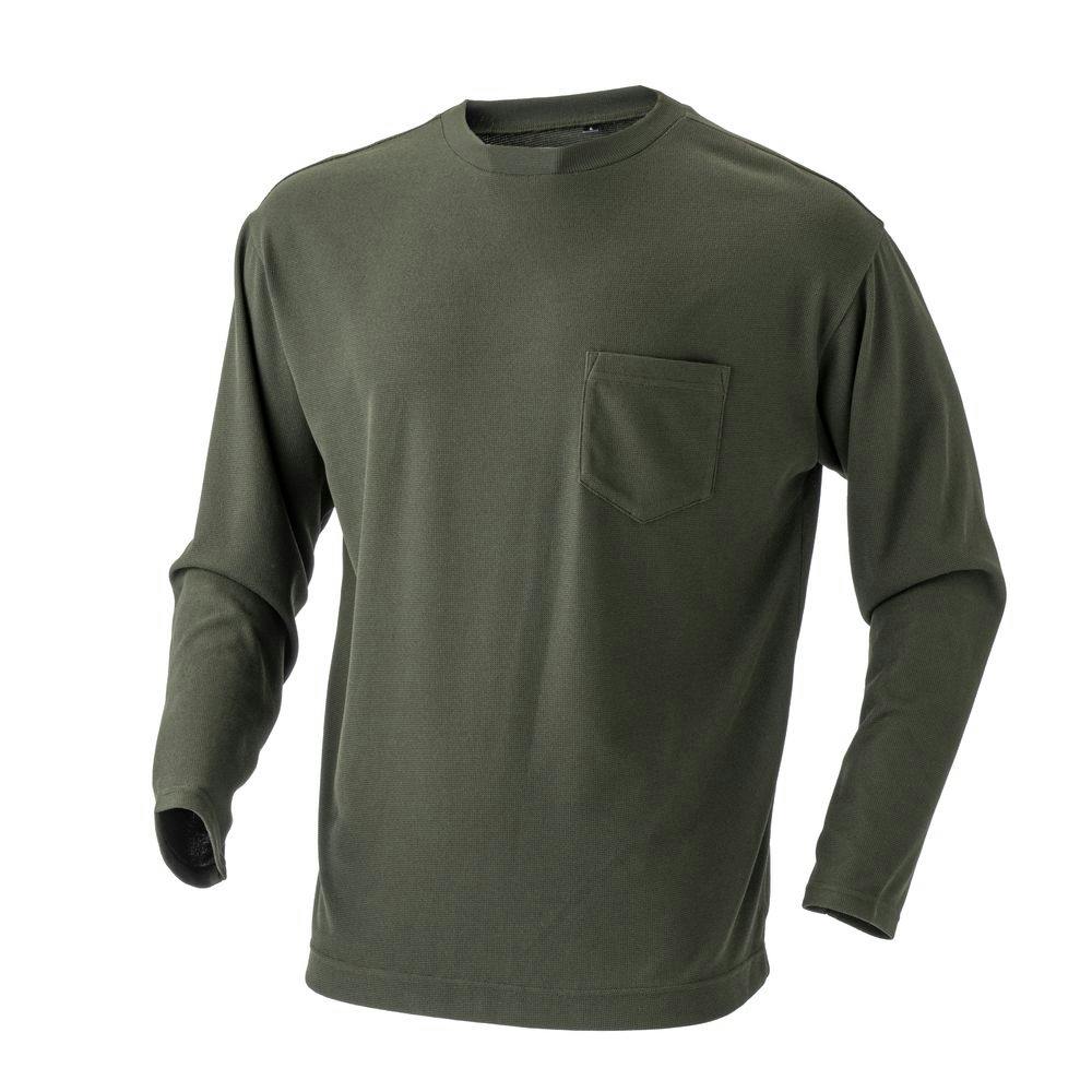 カインズ GDポケット付きメッシュTシャツ 長袖 L グリーン