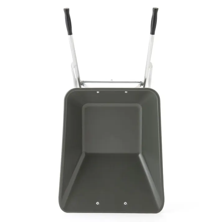 重心が変えられる浅型アルミ一輪車 ノーパンク04