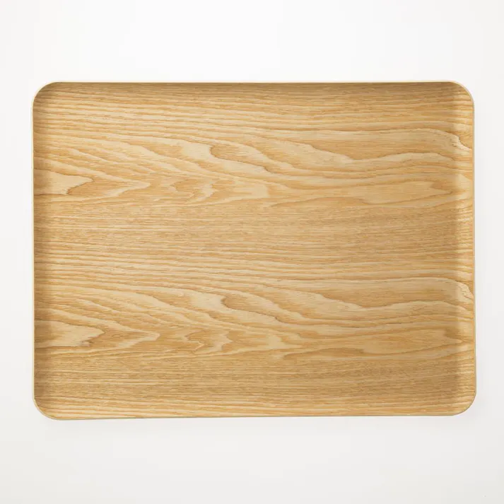 すべりにくい木製トレー L