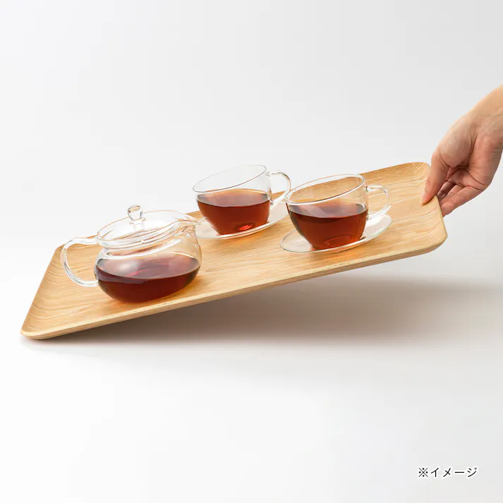 すべりにくい木製トレー L