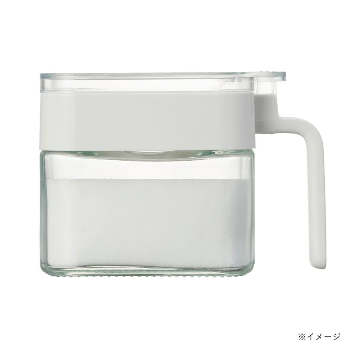 調味料ポット 角 ホワイト