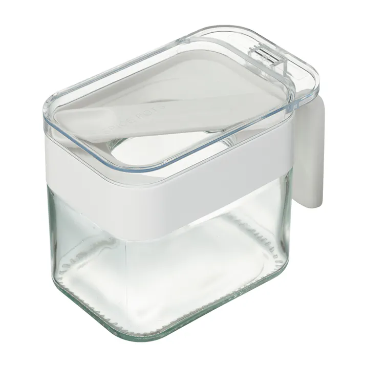 調味料ポット 角 ホワイト