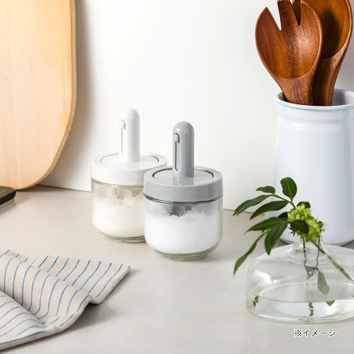 調味料ポット 丸 ホワイト