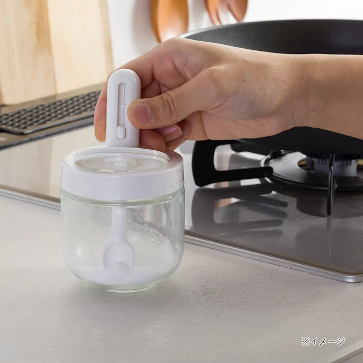 調味料ポット 丸 ホワイト