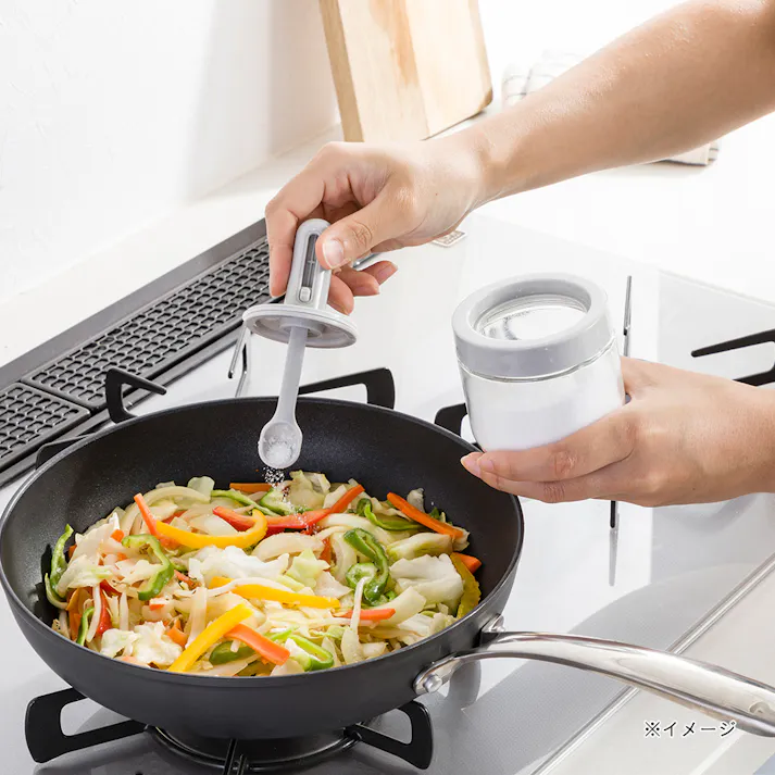 調味料ポット 丸 グレー