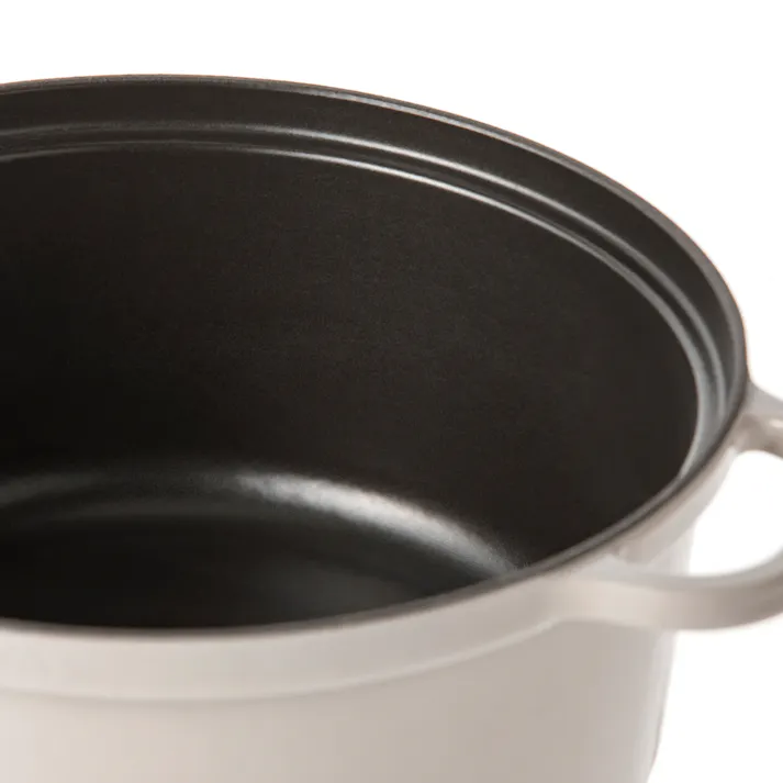 ガス火・IH対応 少ない水で料理できる鋳物ホーロー鍋 25cm