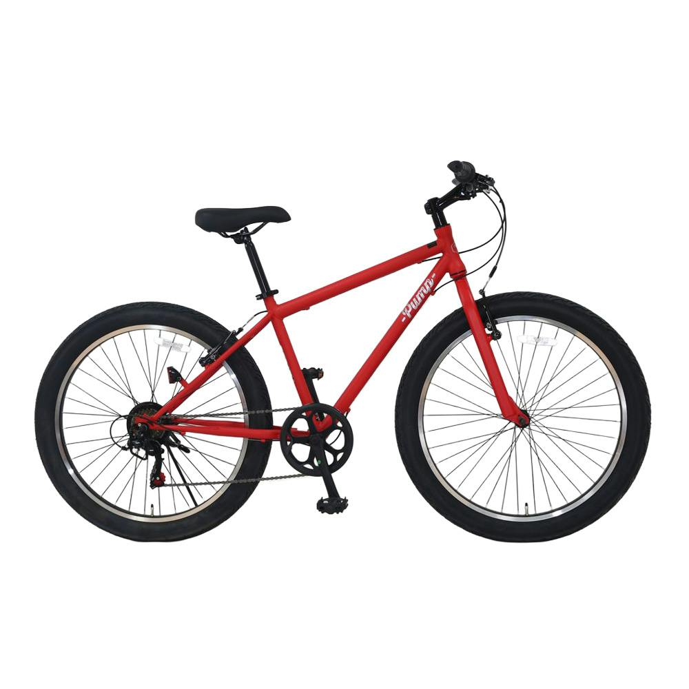 ☆うんぽぽ☆ 自転車】Pump パンプ ファットバイク 26インチ 外装6段 レッド