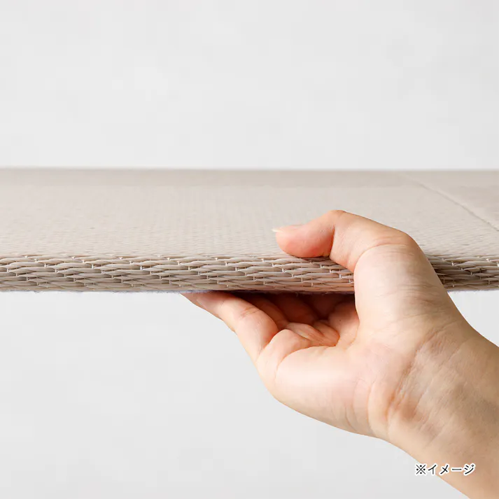 水や汚れ拭き取りやすいシステム畳 チェック グレー 幅82cm 奥行82cm 厚さ1.1cm