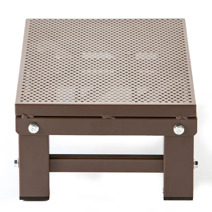 奥行きワイド 段差解消スチールステップ 90cm幅 ブラウン