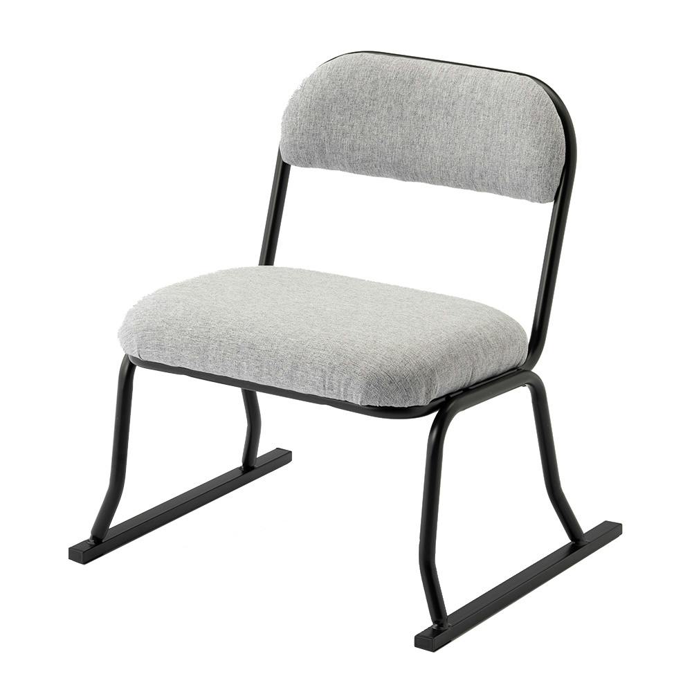 積み重ねできる立ち上がりやすい椅子 グレー 幅52cm 奥行46cm 高さ57cm