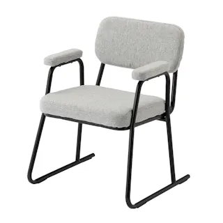 立ち座りがしやすい肘付き高座椅子 グレー 幅52.5cm 奥行54.5cm 高さ67cm