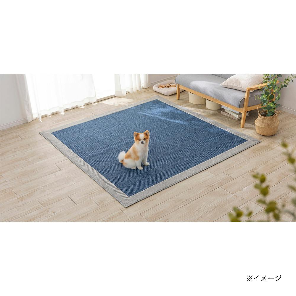 ダブルディ　キルトマット　ラグマット　グレー ソフトポリエステルタフトラグ グレー 185×185cm | ラグ