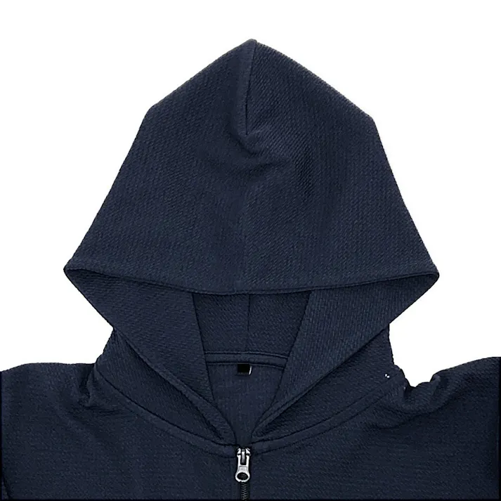 UVカット パーカー L ブルー