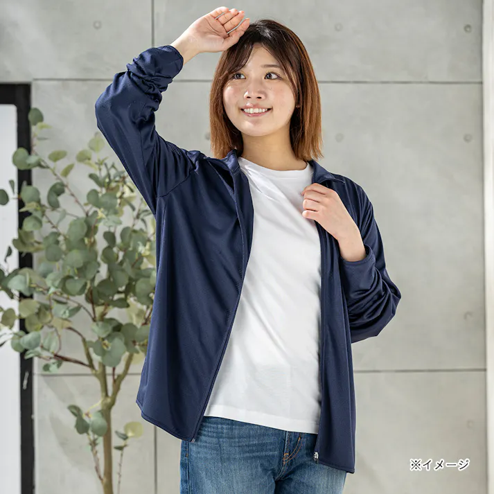 UVカットスタンドジャケット L ネイビー