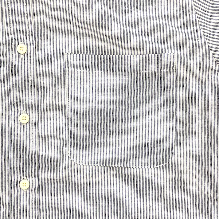 婦人ヒッコリーシャツ LL ネイビー