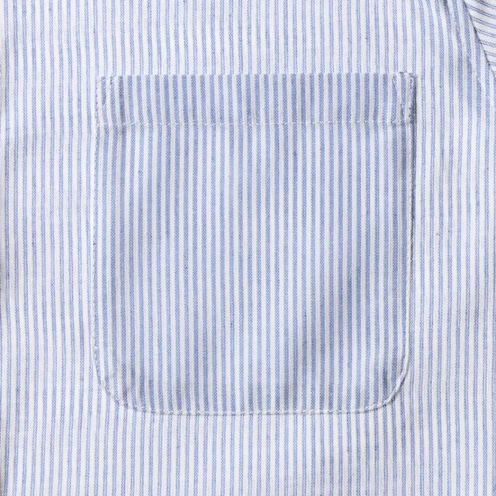 婦人ヒッコリーシャツ M ブルー